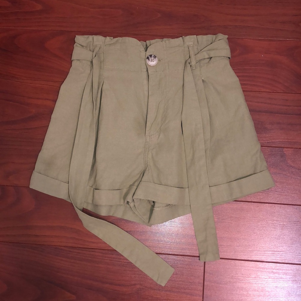 Sage green shorts
